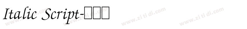 Italic Script字体转换